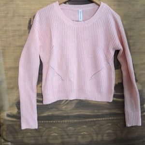 Aeropostale Sweater cropped soft knit Womens small size light peach/pink color